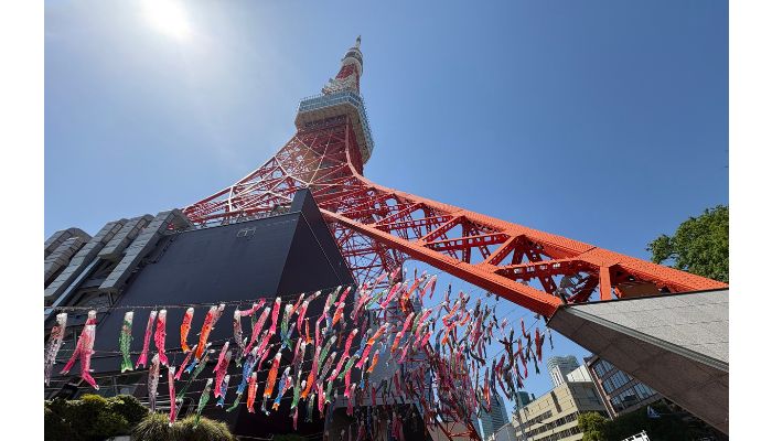 東京タワーと鯉のぼり